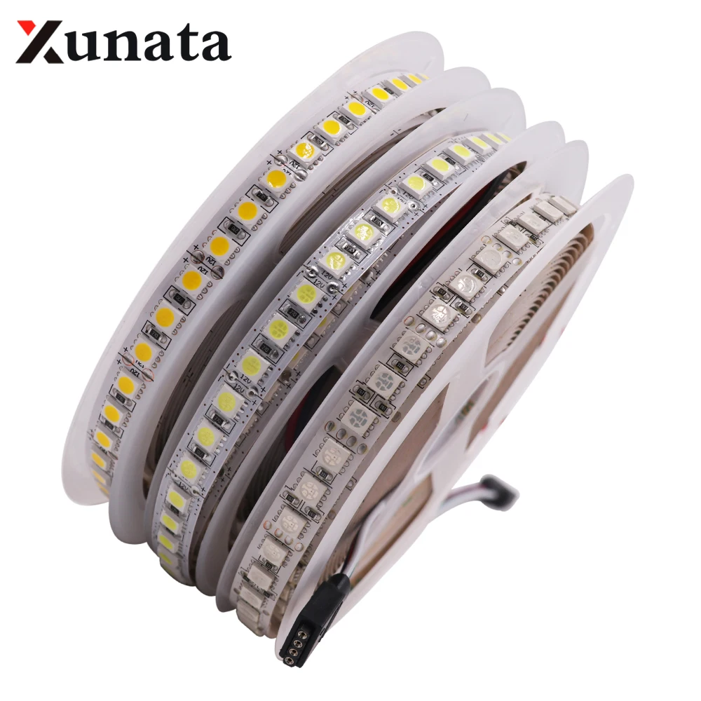 Светодиодная лента 5 м 12 В постоянного тока 5050 SMD световая 120 светодиодов/м
