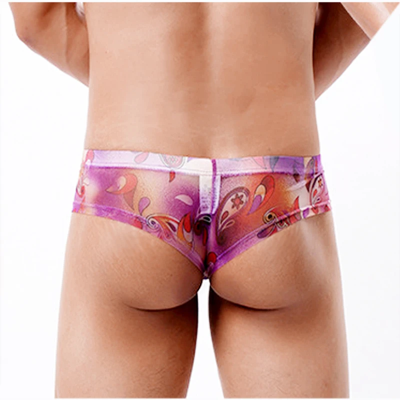 

Boho Style Perspective удобные маленькие трусы-боксеры, прозрачное Мужское нижнее белье, сексуальные трусы, прозрачное Сетчатое бикини