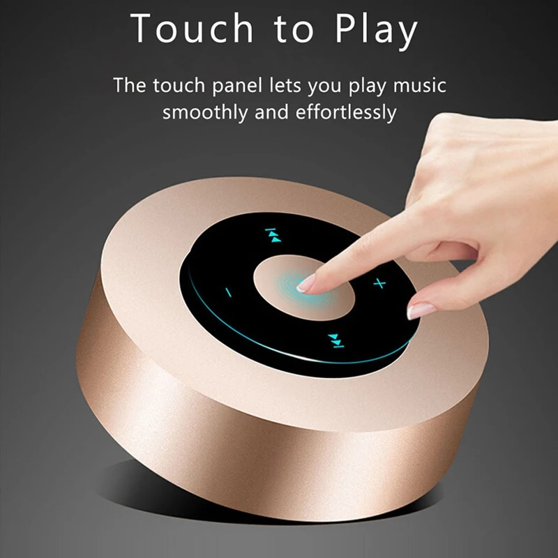 A8 Mini Wireless Bluetooth Speaker Portable Press Screen Stereo Subwoofer Mp3 Player With Microphone Tf Card Slot Aux-In | Электроника