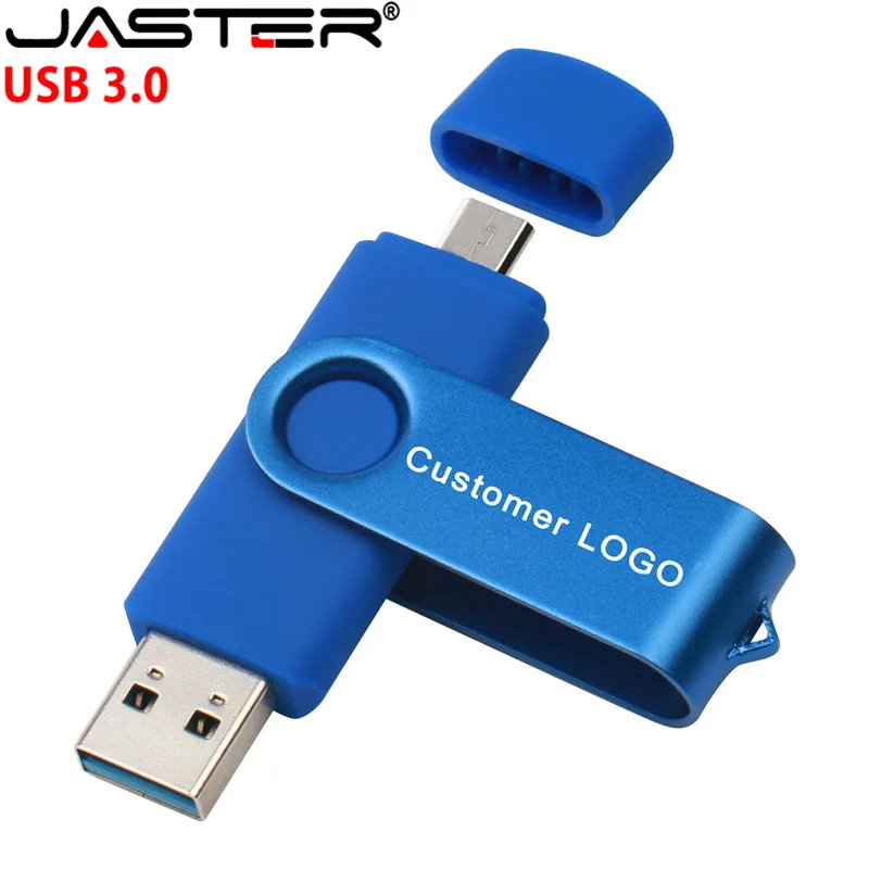Горячая Распродажа OTG usb 3 0 изготовленным на заказ логосом Флеш накопитель 64G