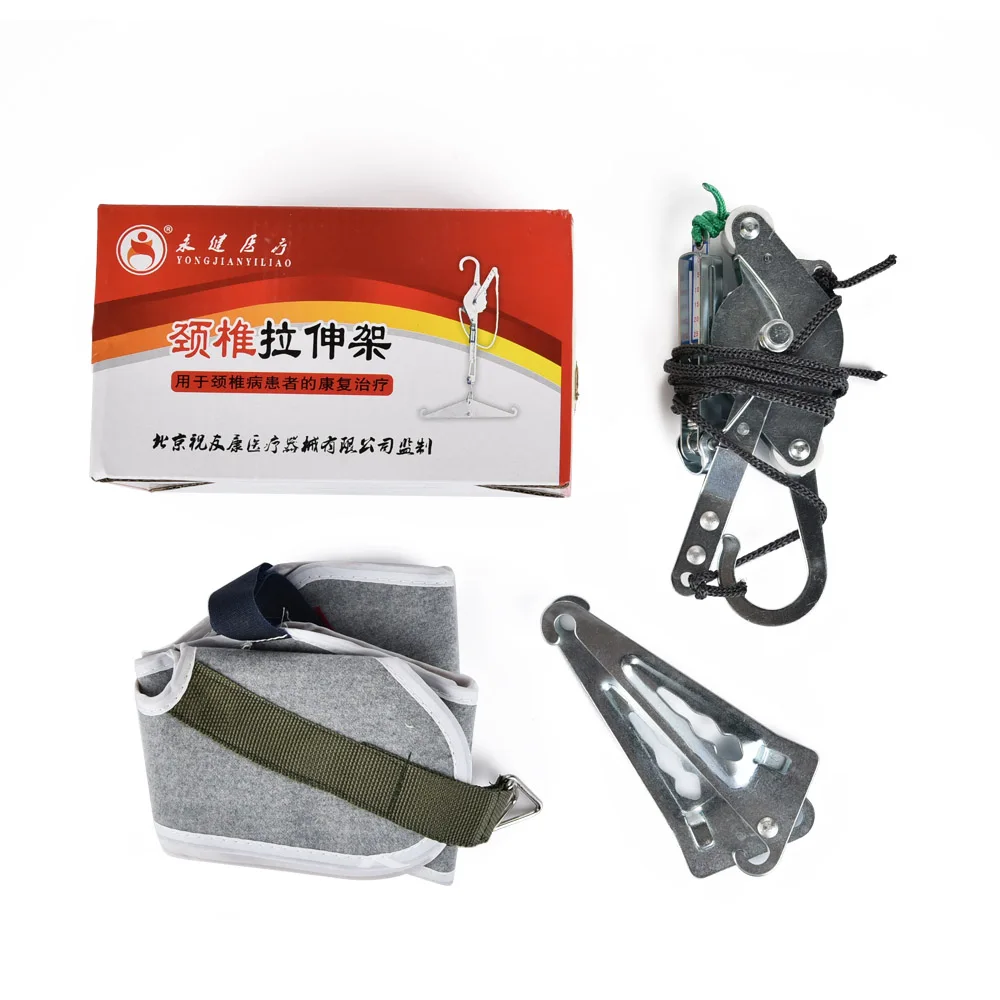 

Hanging Neck Traction Kit Adjustable Cervical Traction Device Chiropractic Neck Correction Stretcher Pain Relief Head Massager