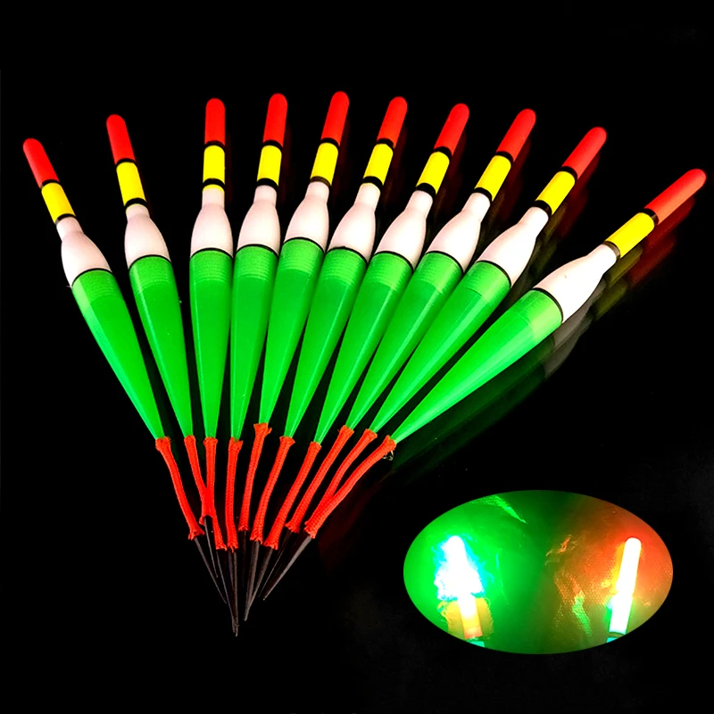 

2pcs Fishing Float LED Electric Float Light + Battery Deep Water Float Fishing Tackle Bobber Fishing Gear with Electrons