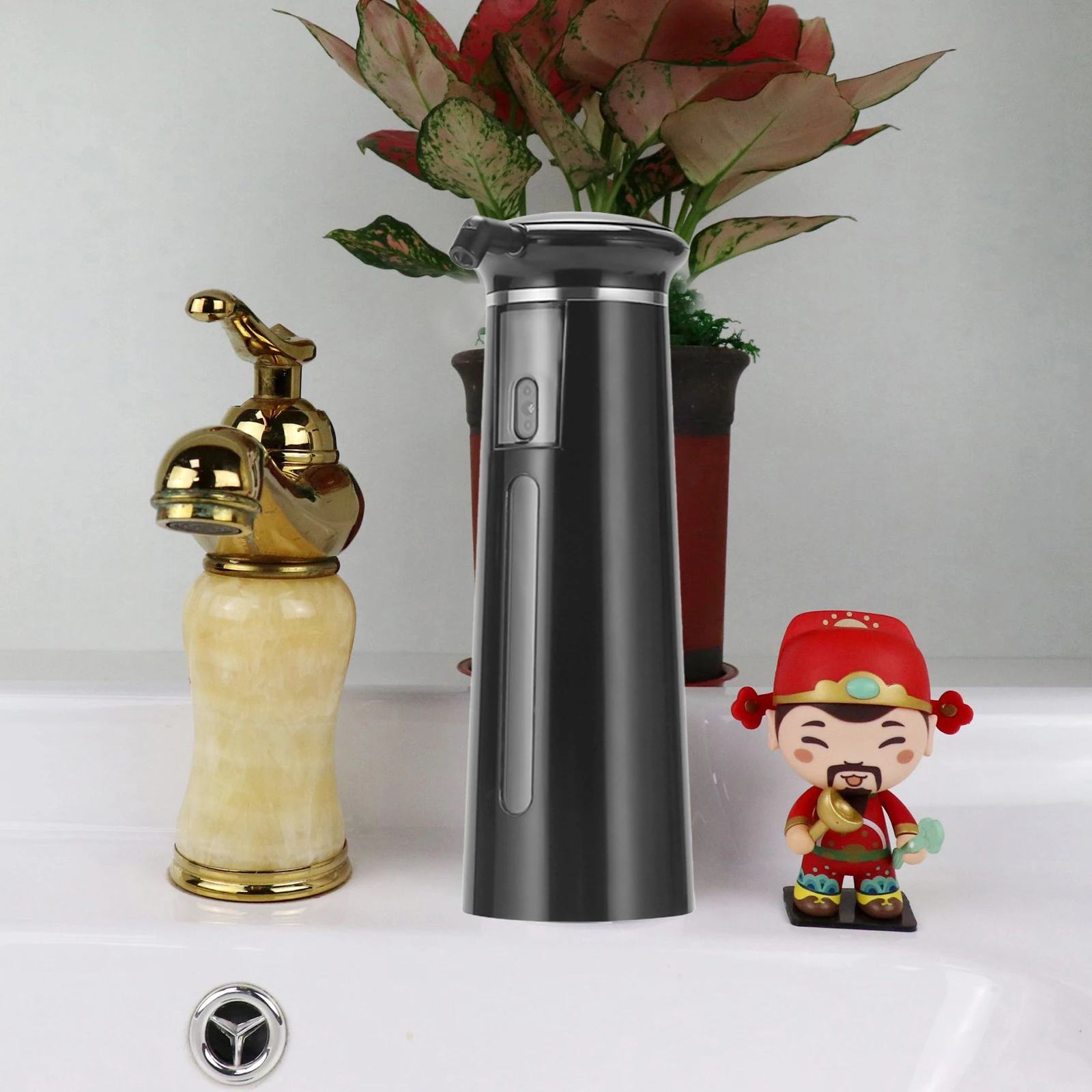

Bathroom No Touch Automatic Liquid Soap Dispenser Battery Operated, Black