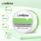 Порошок для отбеливания зубов LANBENA, спутанный лимон, лайм, гигиена, чистка зубов, безопасная защита, яркий уход за зубами, удаление Тартара