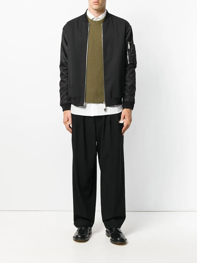 Мужские повседневные брюки с шваброй свободные прямые молодежная мода городская