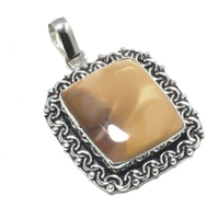 genuine mookaite jasper pendant silver overlay over copper hand made women jewelry gift