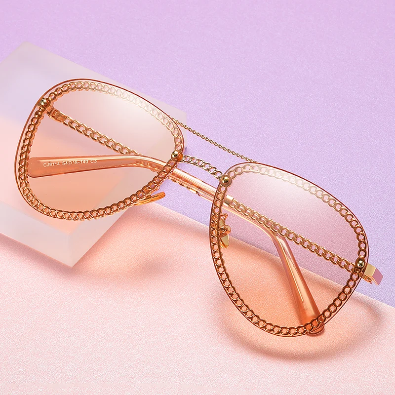 2019 винтажные женские солнцезащитные очки с заклепками карамельного цвета