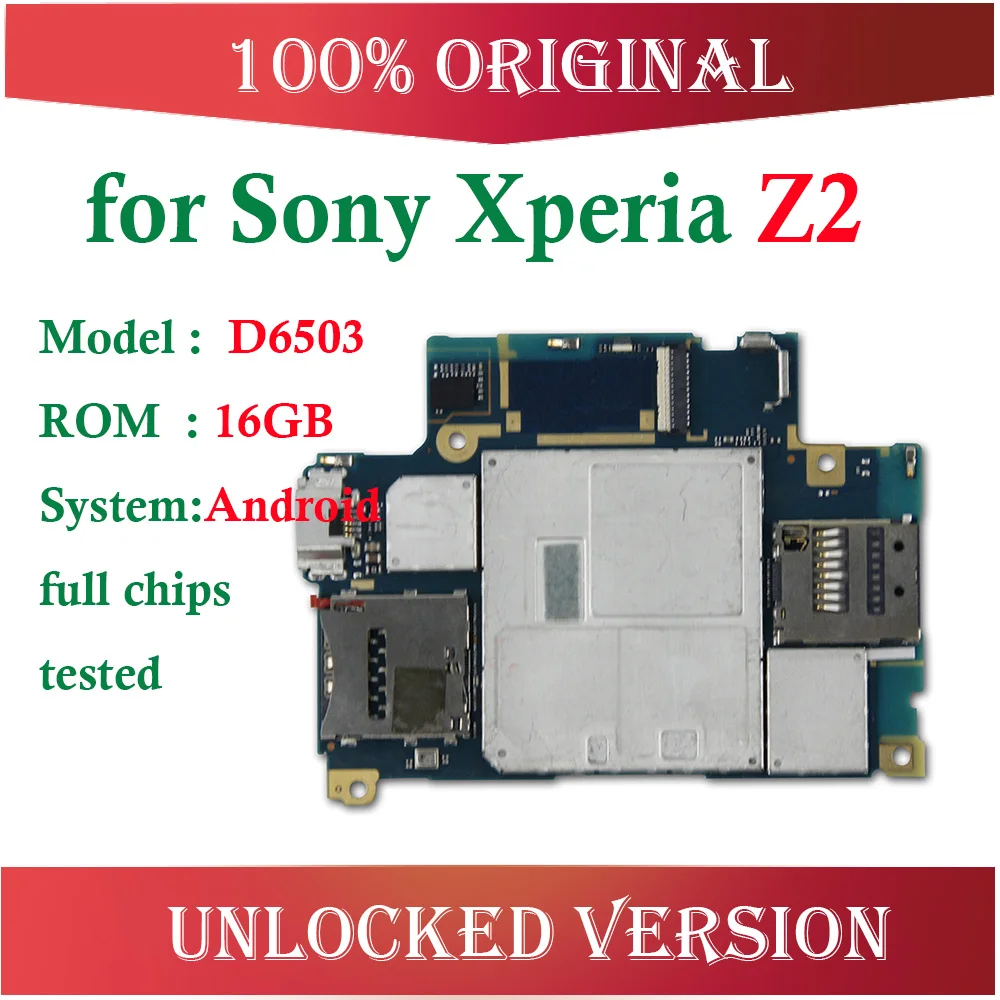 Полные Материнские платы для sony Xperia Z2 L50W D6503, оригинальная разблокированная материнская плата для sony Z2 D6503
