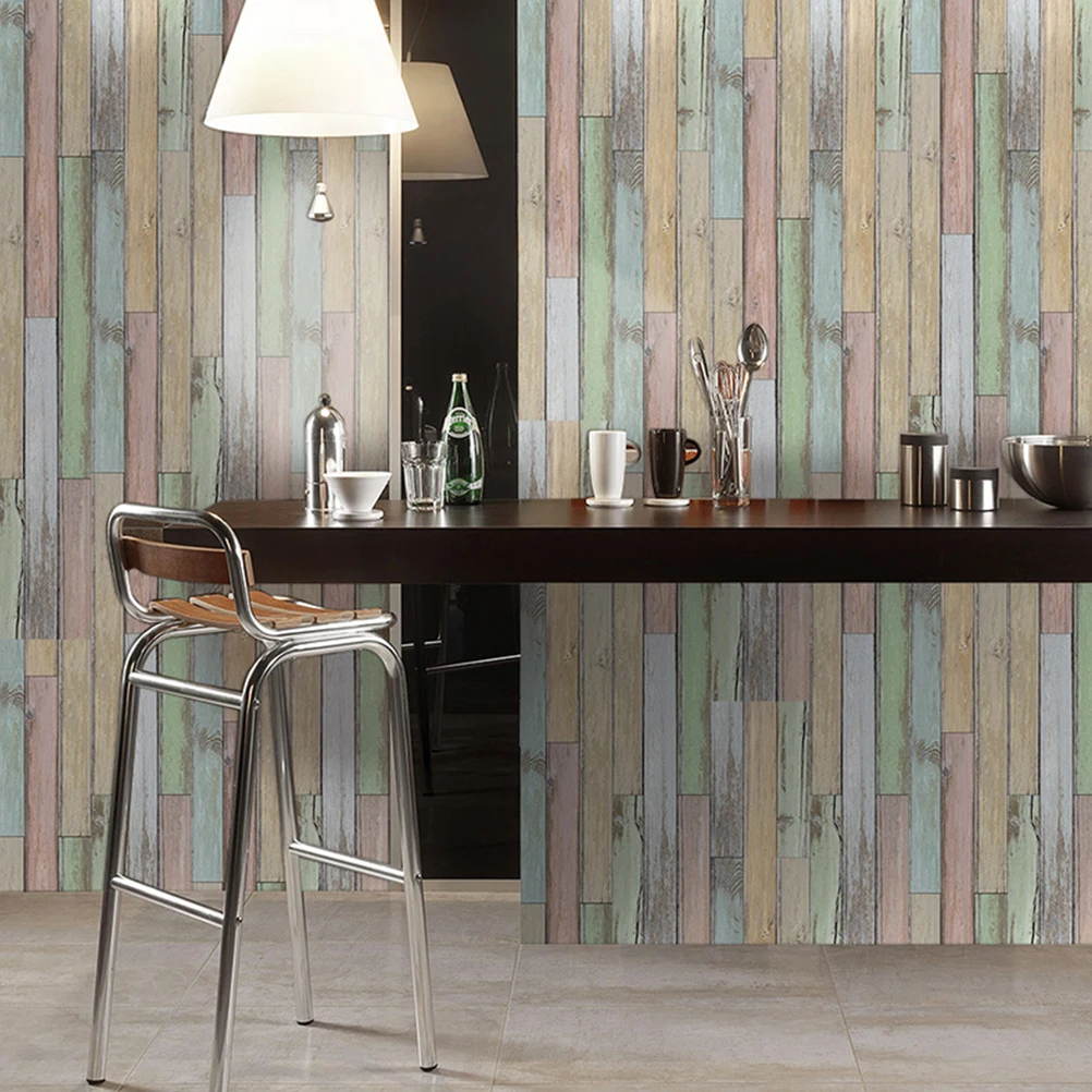 1 шт. имитация серого и зеленого дерева зерна шаблон пол стикер DIY самоклеющиеся