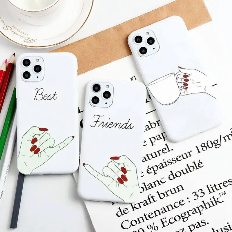 

Makeup best friend girlfriend Phone Case for iphone 11 Pro Max X XS Max XR Soft Cover For iPhone 7 8 6 6S Plus Funda Cases