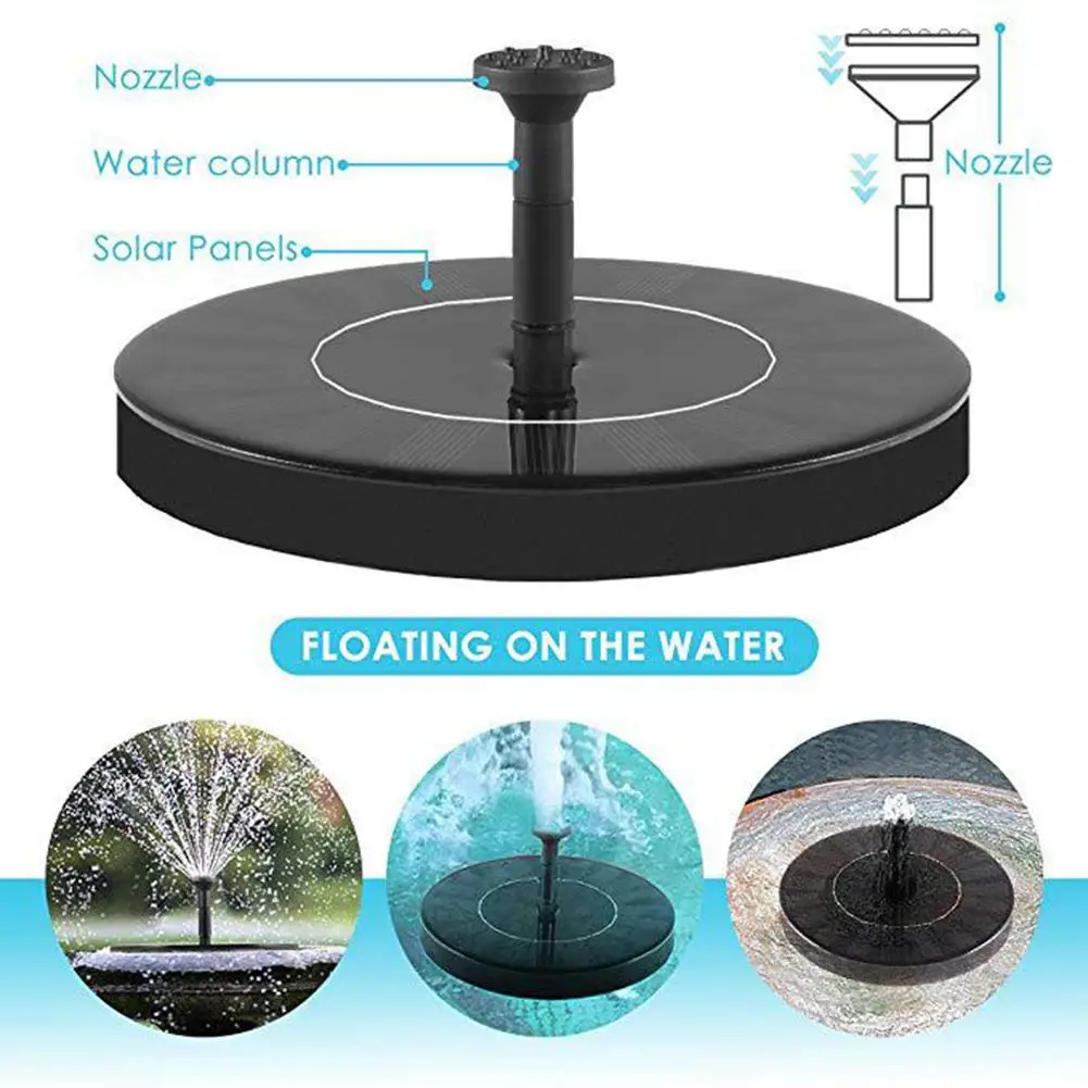 

Floating Solar Fountain Garden Fountain Pool Pond Bird Bath Solar Panel Powered Fountain Pro Water Pump Garden Decoration