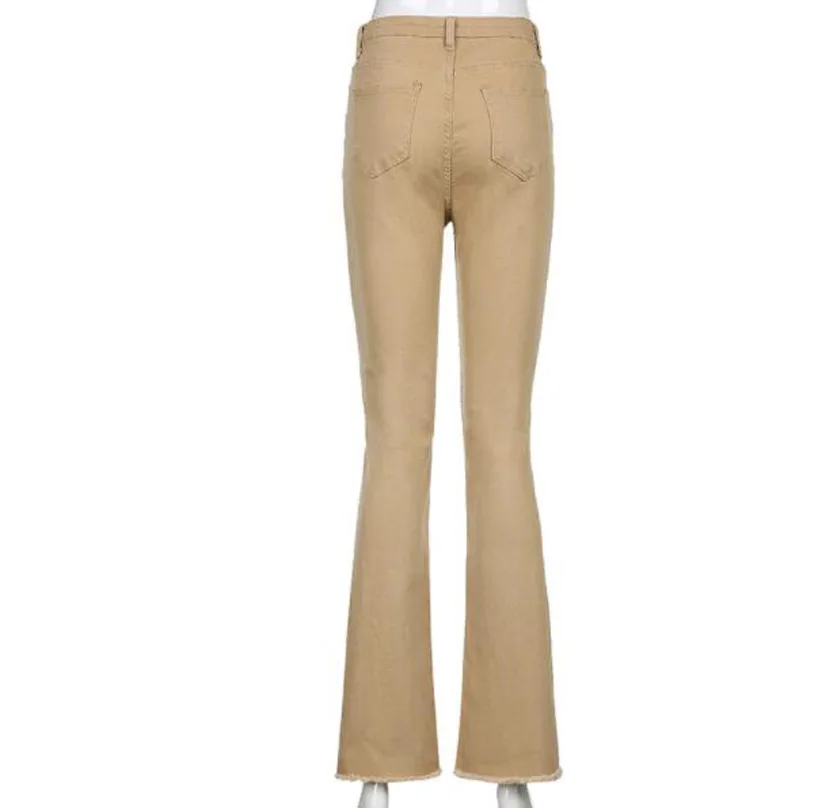 

Cultiseed Women Vintage High Waist Stretch Solid Color Denim Jeans Pants Female New Fashion Casual Full Length Trousers Clothes