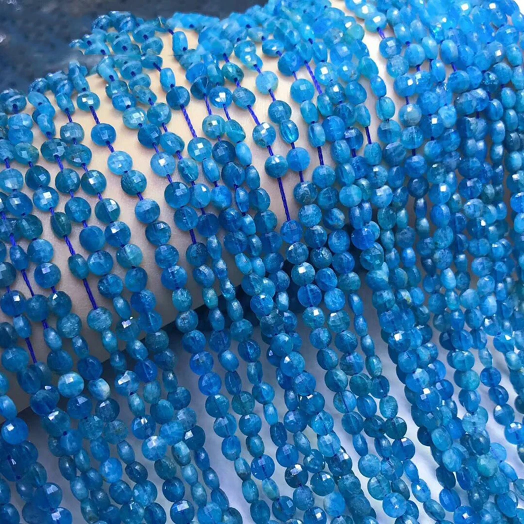 Круглые бусины Apatite из натурального драгоценного камня 4 мм для изготовления