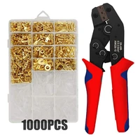 2 84 86 3mm insulated female male spade crimp terminals sleeve wire wrap connector and insulated sleeves kit