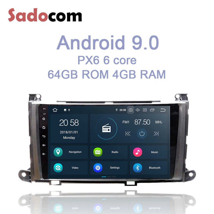 9 &quotips PX6 1din Android 0 автомобильный dvd плеер 6 ядерный 64 Гб ПЗУ 4 ОЗУ Авторадио Bluetooth wifi