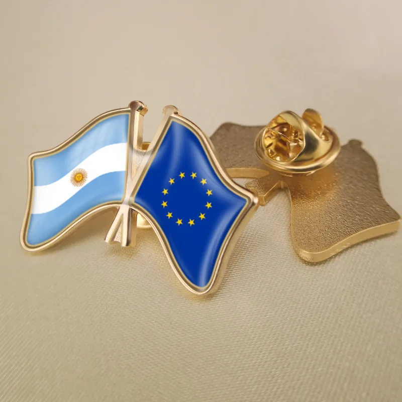 Европейский союз и Аргентина перекрестные двойные шпильки для лацканов|Броши| |
