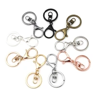 5pcslots 30mm key ring long 70mm popular classic 9 colors lobster clasp key hook chain jewelry making for keychain