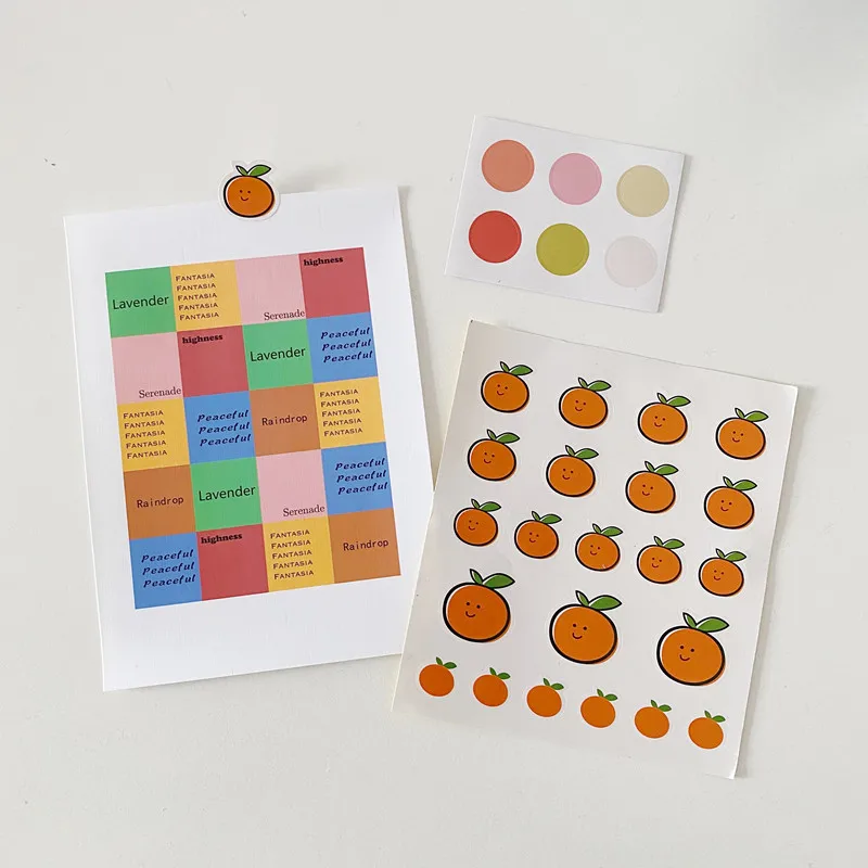 SIXONE Ins оранжевая декоративная наклейка с изображением смайлика Студенческая