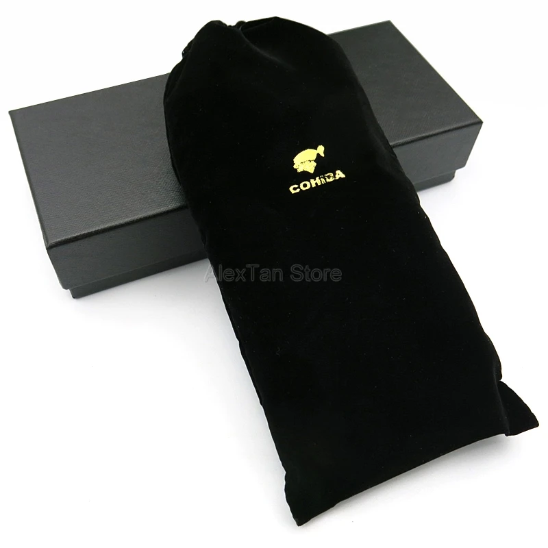 COHIBA брендовый чехол для сигар из углеродного волокна с 2 трубками кожаный