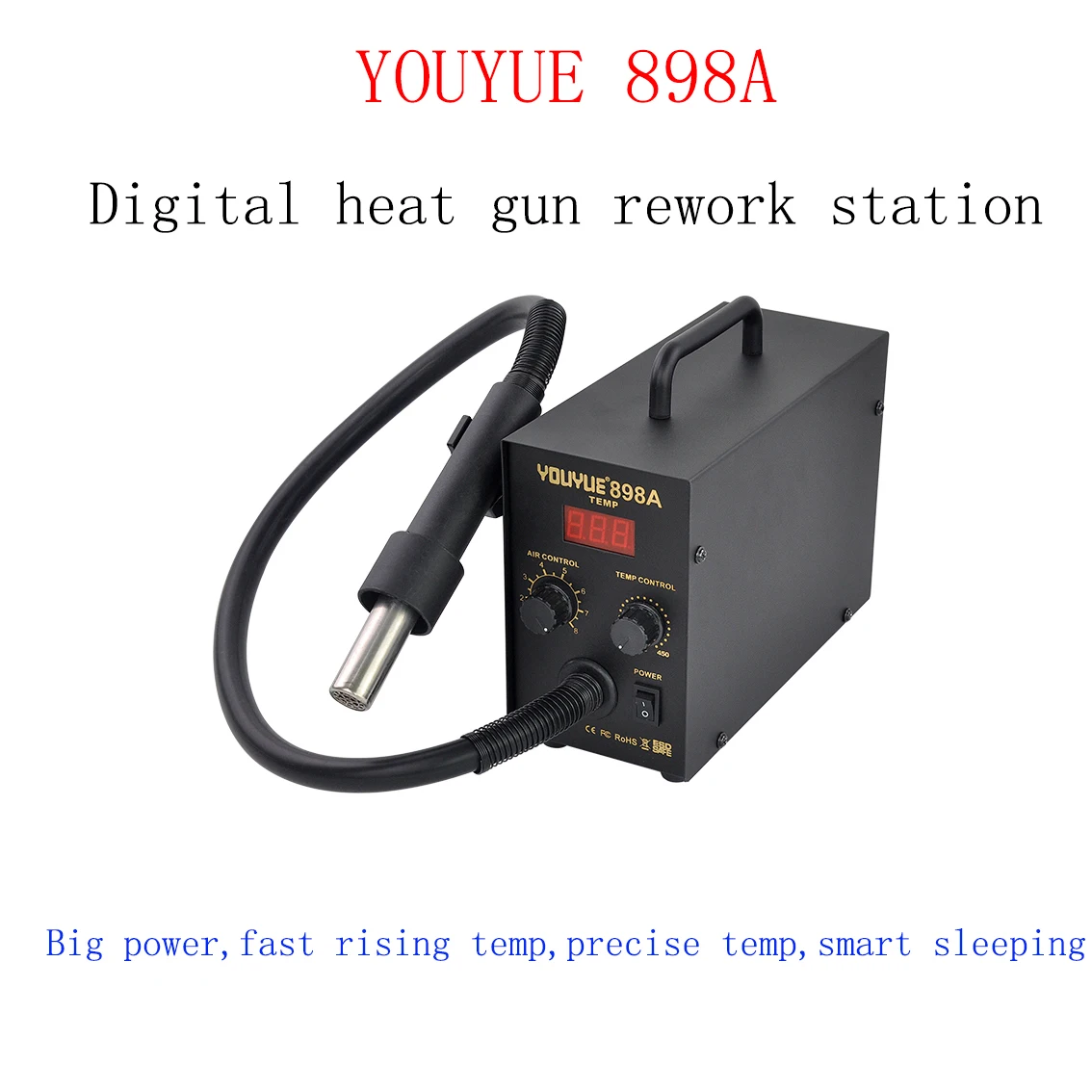 

Распродажа, бессвинцовая умная паяльная станция YOUYUE 898A, паяльная станция с воздушным насосом и цифровым дисплеем для зеркального ремонта