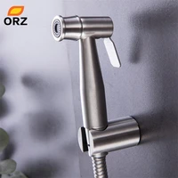 orz stainless steel bidet shower set handheld hygienic shower douchette wc shower bidet sprayer gun wc bril bathroom equipment