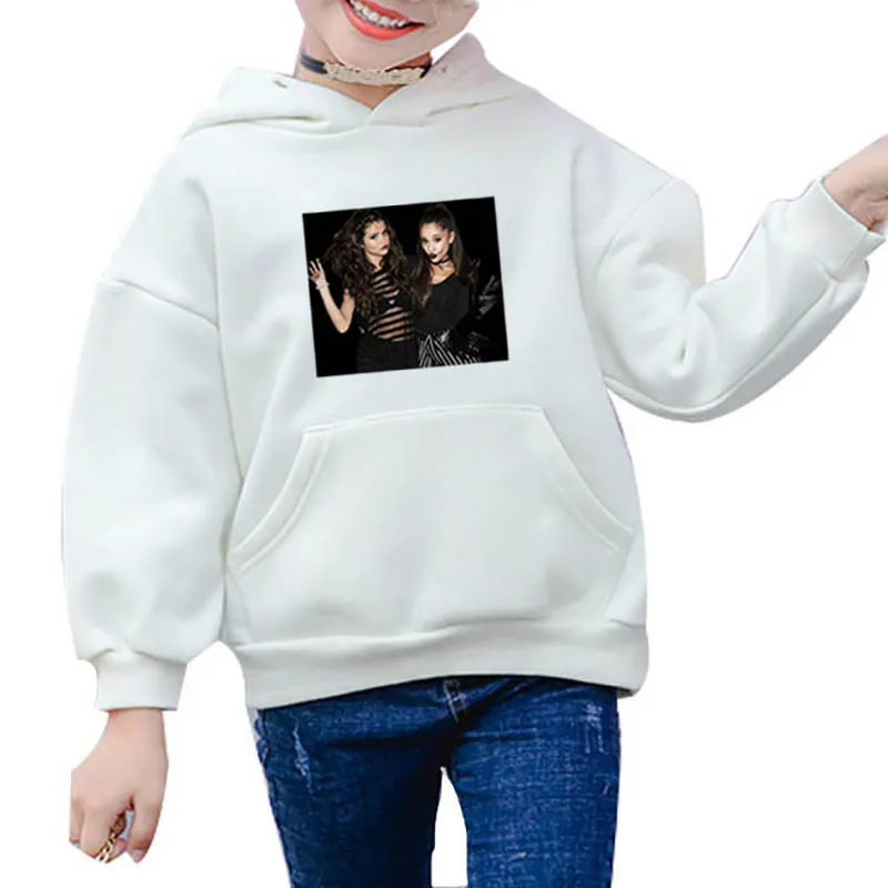 Selena Gomez/Модная одежда для маленьких девочек; худи в стиле Харадзюку; одежда с логотипом на заказ; детские толстовки; красивые топы для девочек