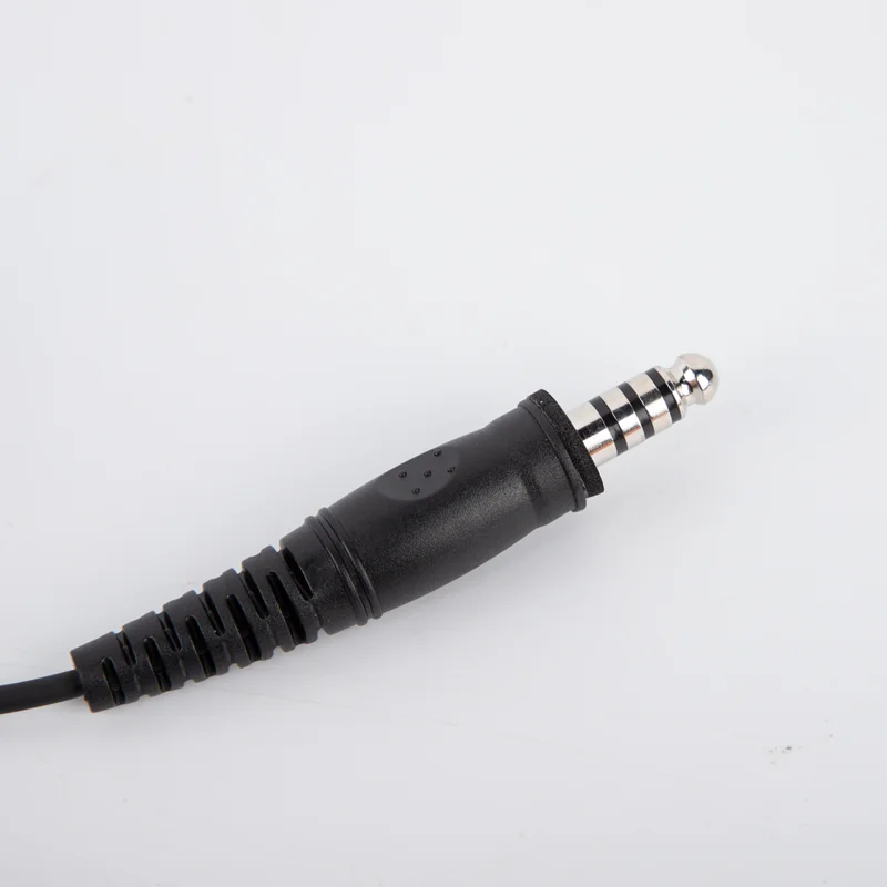 Telescopic Heavy Duty Tactical Throat Vibration Mic Headphone Headset Microphone NATO Plug for Walkie Talkie Radio