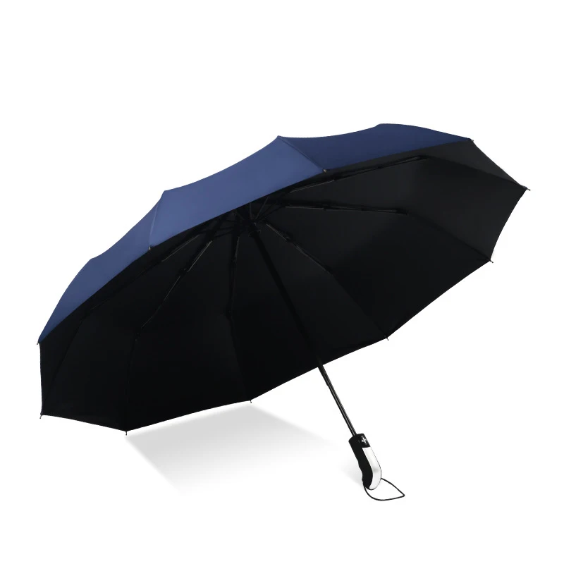 Автоматический складной зонт бизнес мужчин 10 кости двойной Зонт от дождя и дождь