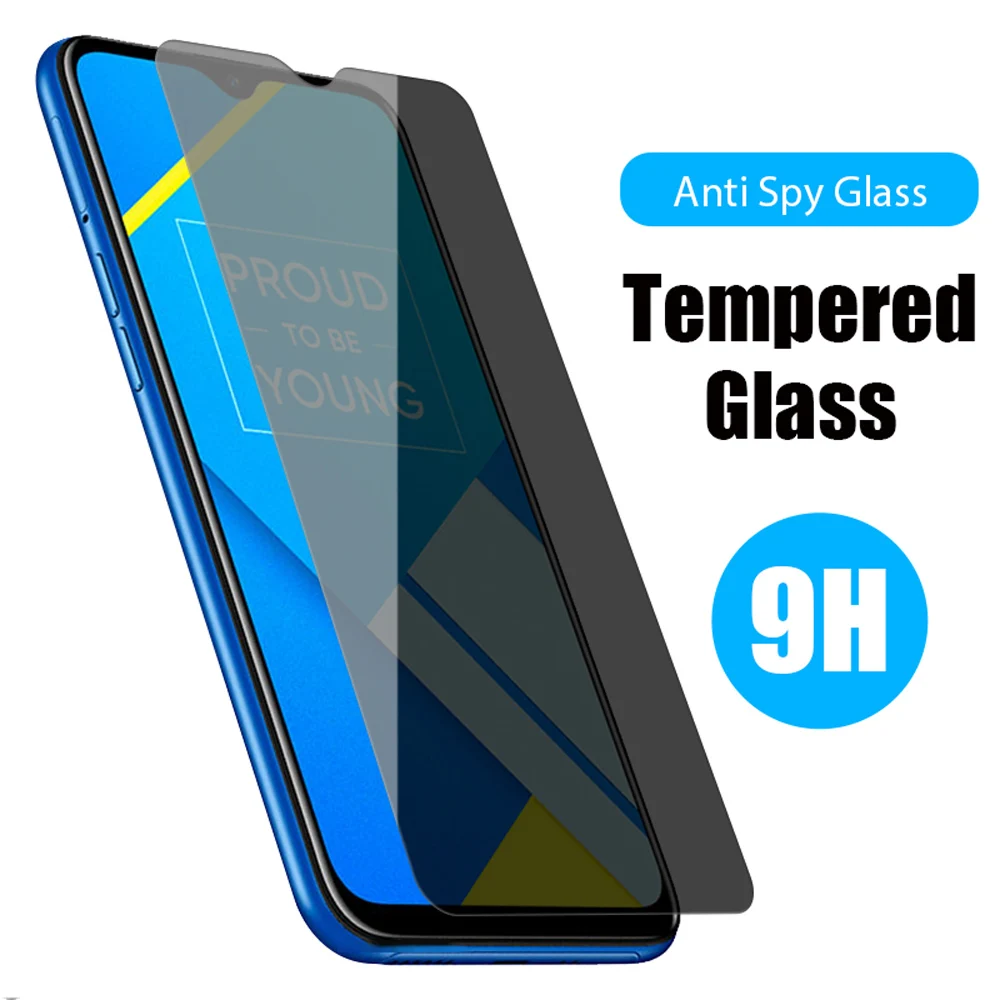 

3D Privacy Tempered Glass For Realme Narzo 20A 20 Pro 10A 10 Tempered Glass On Q2i Q2 Pro Q C17 C15 C12 C11 C3i C3 3Camera C2 C1