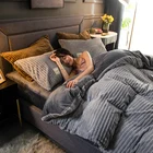 Однотонный Темно-Зеленый Изумрудный пододеяльник, роскошный комплект постельного белья, бархатный пододеяльник, Утолщенный флис 150x200x230 220x240