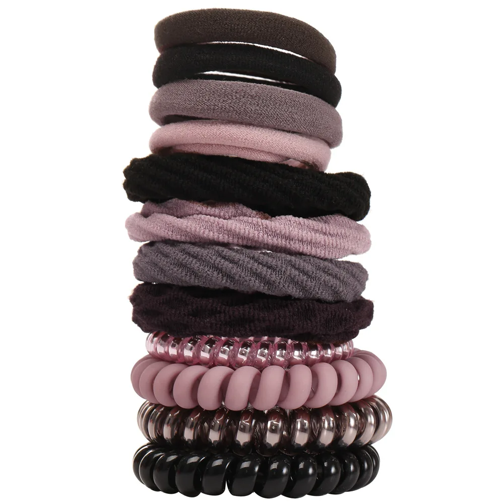 

Wholesale 12pcs/pag Girl's candy color hair tie kids s telephone ring hairbands cute gum lady's cute accessories