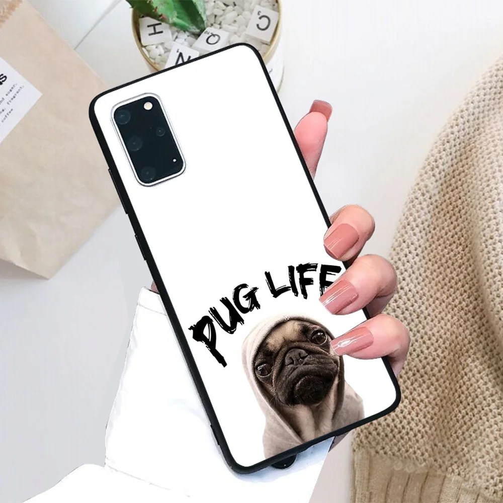 

For Samsung Galaxy Pug Life Soft TPU Black Border Samsung Galaxy Case