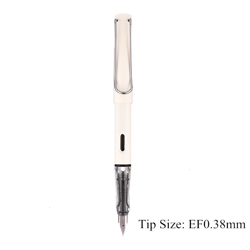 White-EF0.38mm 0,38/0,5 мм Высококачественная цветная пластиковая перьевая ручка, чернильные ручки для каллиграфии, Подарочные офисные канцелярские принадлежности 03930 - Цвет: White-EF0.38mm