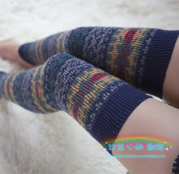 2020 New Autumn And Winter Thickened Rabbit Wool Warm Socks Leg Protector Slim Fashion For Girls Lady Vintage Style 1pair