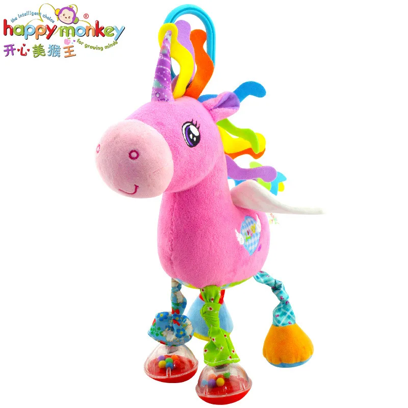 Счастливые обезьянки Детские шуршание детские погремушки игрушки лошадь