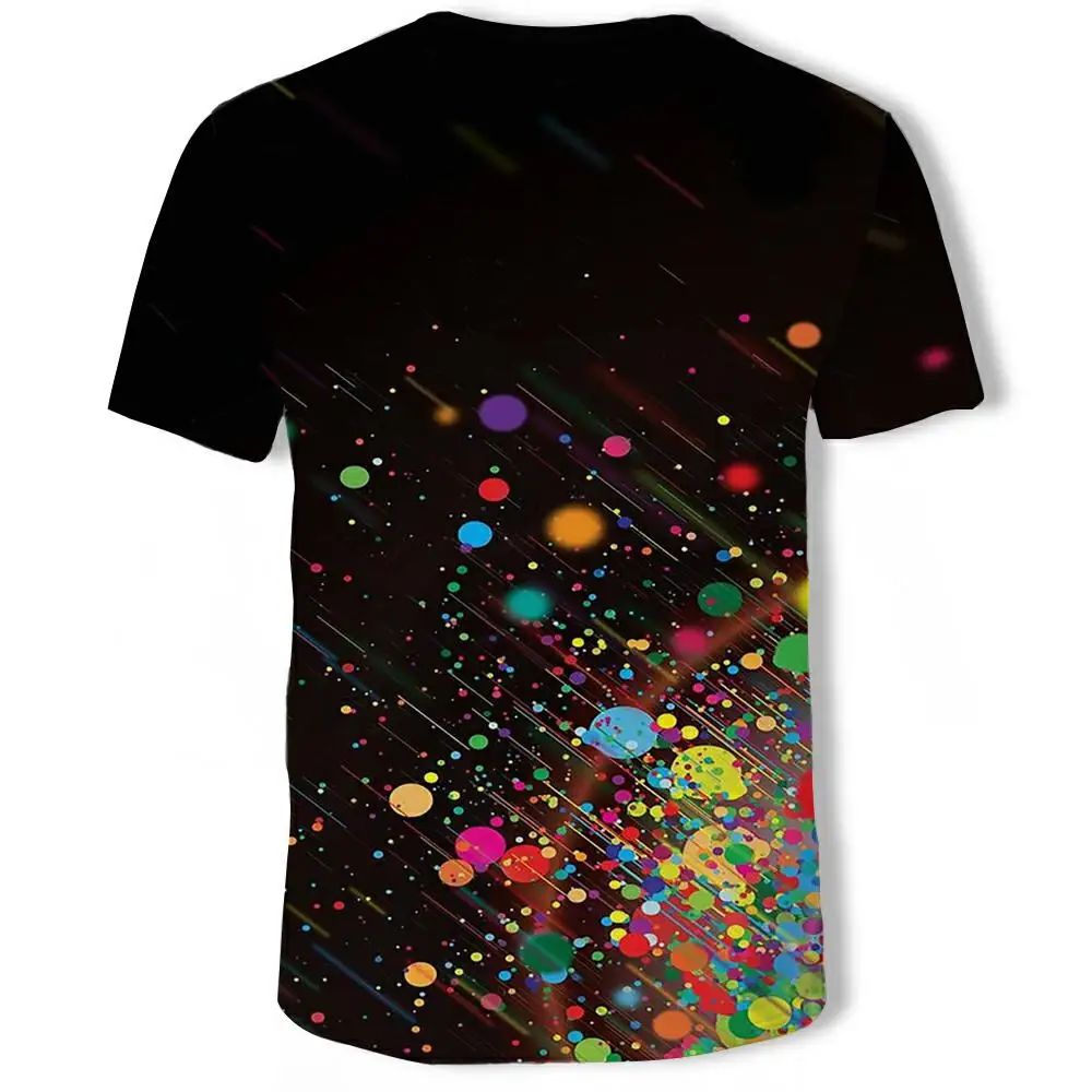 

Anime 3d print casual Rainbow Paint t shirt streetwear men Colorful Women fashion t-shirt Harajuku kids shirts oversized tshirt