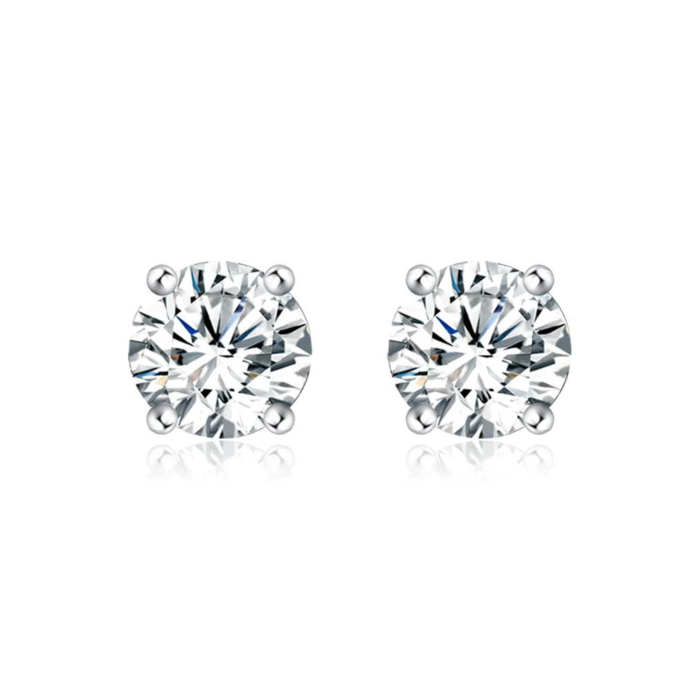 

ZEMIOR Charm Round Charm Earrings Classic Clear Cubic Zircon Popular Romantic Exquisite Earring Send Wife Jewelry Gift Hot Sell