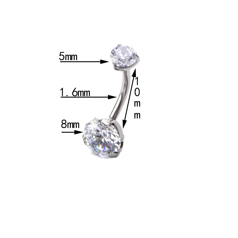 

G23 Titanium Belly Button Rings CZ Gem Navel Curves Bar Barbell Drop Dangle Navel Rings Belly Piercing Women Body Jewelry