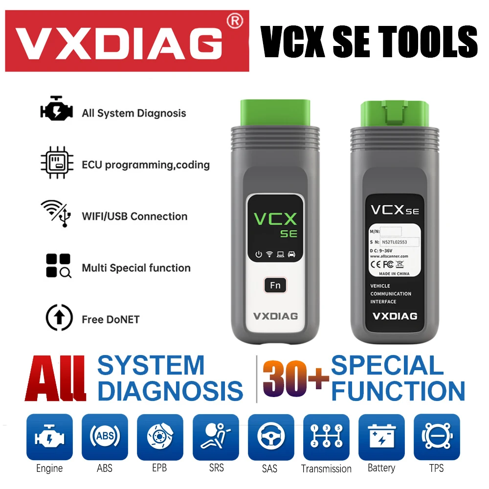 Автомобильный сканер VXDIAG VCX SE OBD2 для BMW ICOM диагностический инструмент Benz DoIp tpms