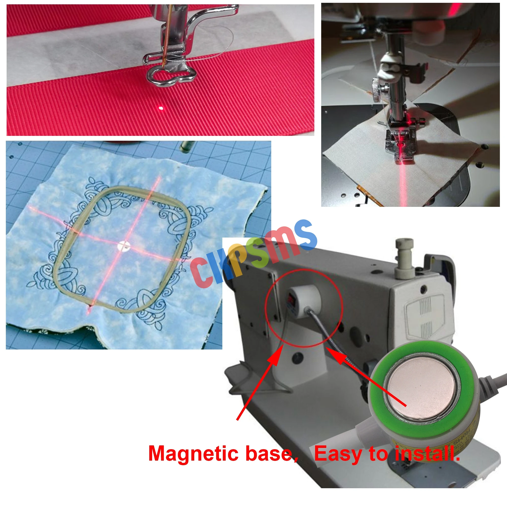 1PCS EU Plug Magnetic base gooseneck Red Positioning Laser Light FOR Sewing & Cutting Machine | Дом и сад