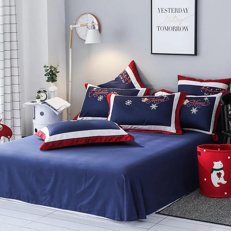 4/7 шт. Рождественский Комплект постельного белья длинные штапельные хлопковые
