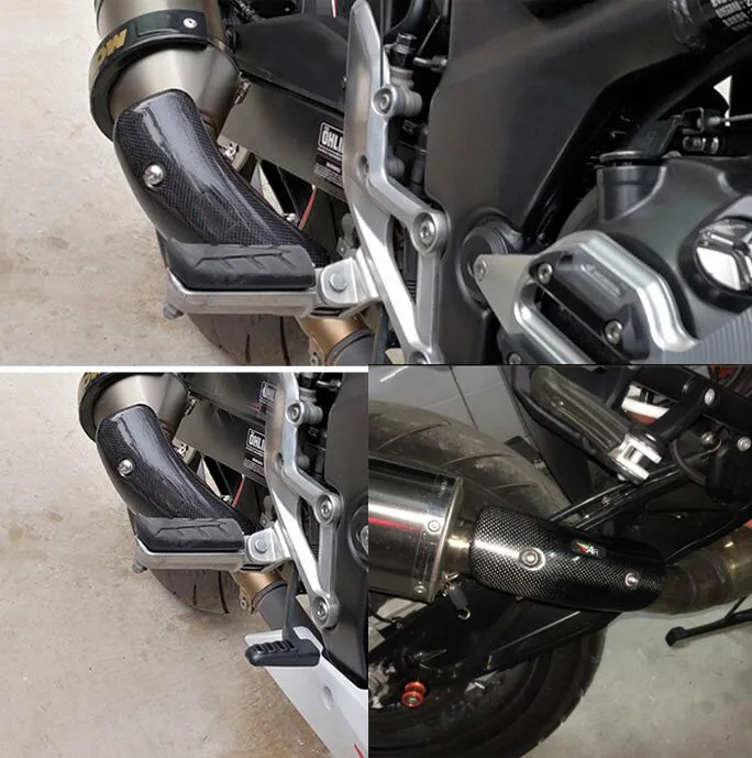 Защита для выхлопной трубы мотоцикла протектор из углеродного волокна тепловая