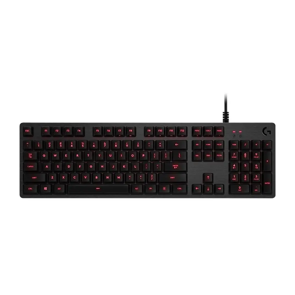 Черный Игровая клавиатура геймера logitech G413 Проводная игровая подсветка механическая клавиатура алюминиевый сплав панель Teclado - Цвет: Черный