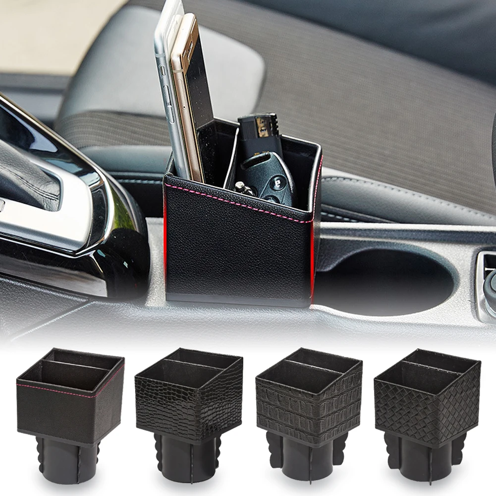

Car Center Control Storage Box Square Container Cup Holder Pocket Console Pocket Seat Catcher Pocket Organizer Coin Collector