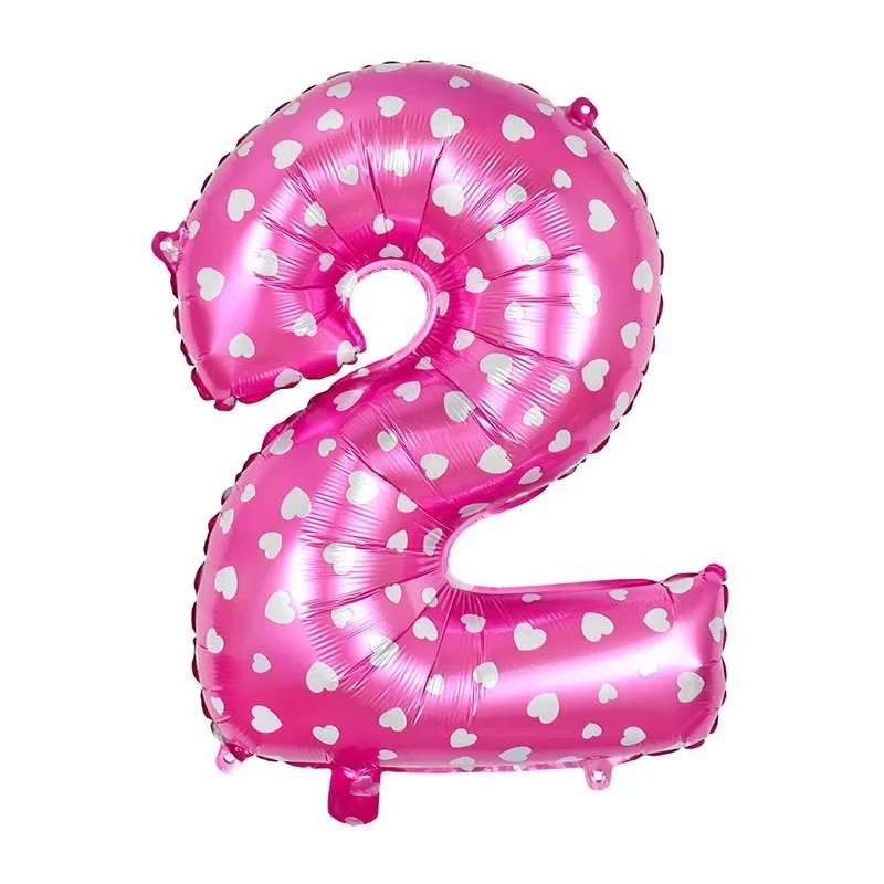 Baby shower 1 шт 16/32/40 '', красный, фиолетовый, зеленый, светло-зеленый, большой 2nd алюминиевой фольги воздушный шар с гелием гигантский номер День рождения украшения - Цвет: as picture