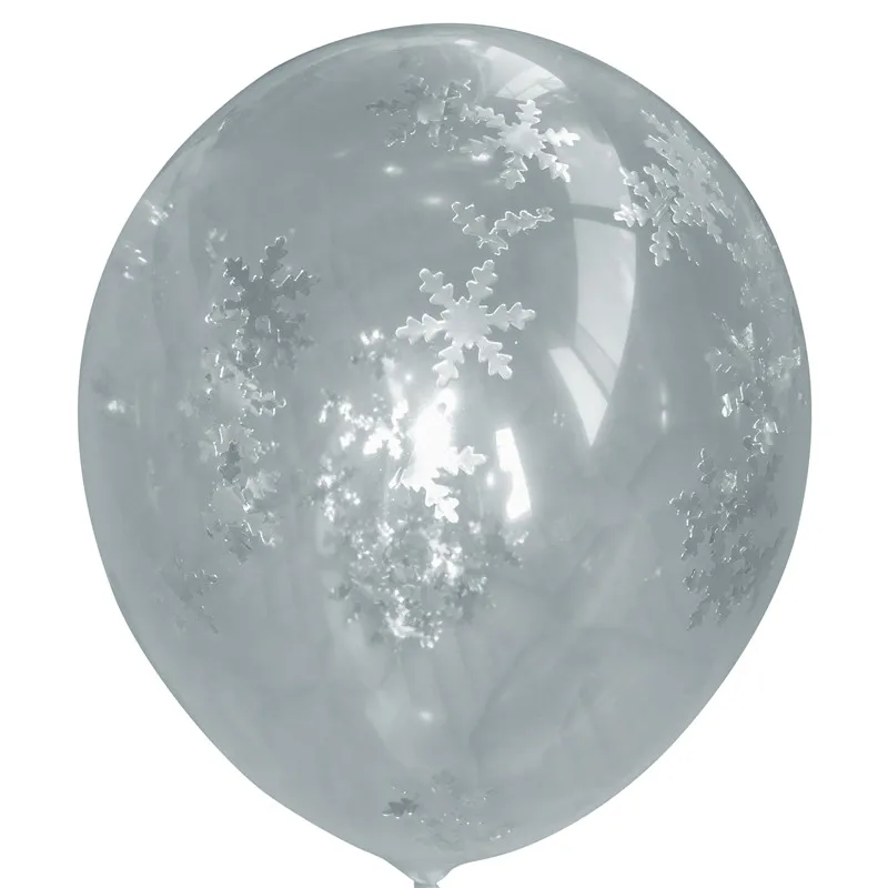 silver snowflake 10 шт./партия прозрачные воздушные шары Золотая Звезда конфетти из фольги прозрачные воздушные шары счастливый день рождения, детский душ Свадебные украшения - Цвет: silver snowflake