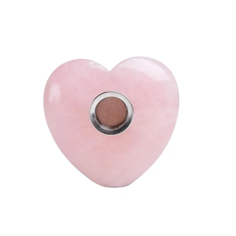 50 мм в форме сердца натуральная кварцевая Хрустальная труба с металлическая