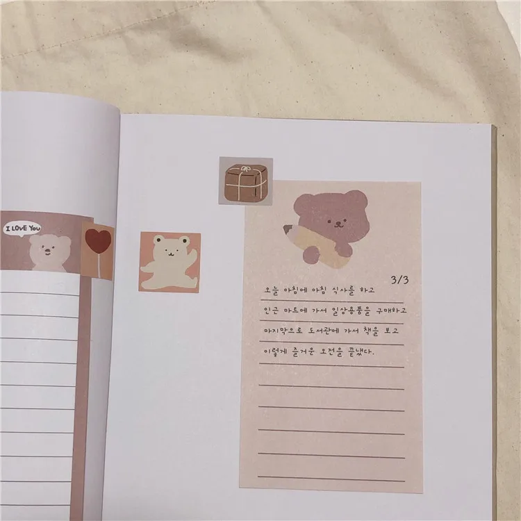 50 листов супер милый медвежонок блокнот для сообщений бумажный планировщик