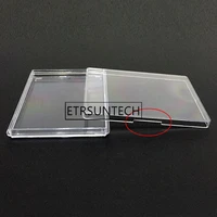 100pcs Plastic Women Men Business Card Holder Creative Transparent Box Men Credit Business Card Case