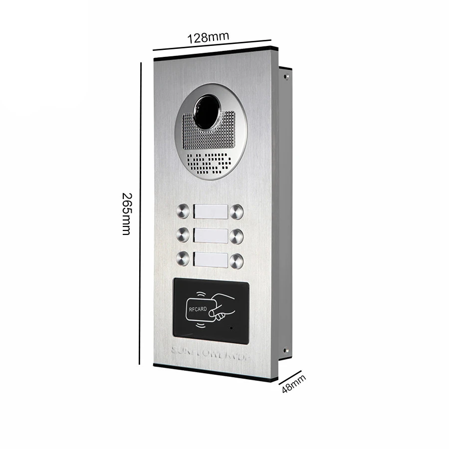 Видеодомофон с монитором 7 дюймов устройство для контроля доступа к 6 квартирам